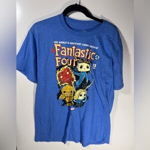 Funko Pop Blue Fantastic Four Graphic T-Shirt L large